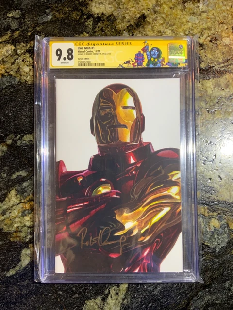 Iron Man #1 CGC 9.8 Signed Robert Downey Jr. - Alex Ross Timeless Variant RARE!
