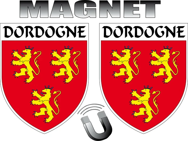 Aimants écussons Indre-et-Loire - Lot De 2, Blason Département 37, 4x5cm, Neuf