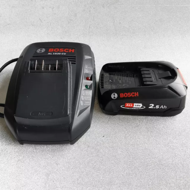 Bosch Green 18v 1.5Ah Lithium-Ion Battery Power4All Twin Pack With AL 1830  CV Charger