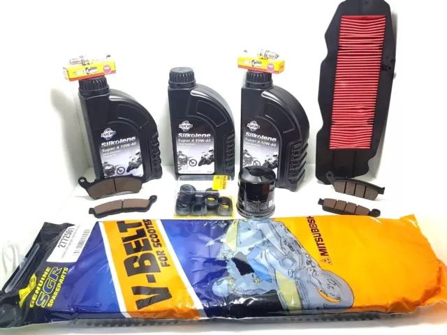 Kit Tagliando Honda Silverwing 600 Olio Filtri Pastiglie Cinghia Rulli 2 Candele