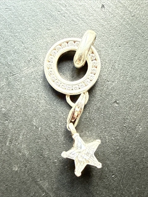 Pendentif Ancien En Argent Massif 925 - Breloque Plaque Créateur - Occasion