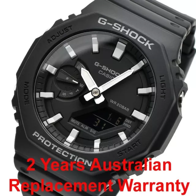 Casio G-Shock Carbon Ga-2100 Ga-2100-1A Casioak Men Watch Black 2-Years Warranty