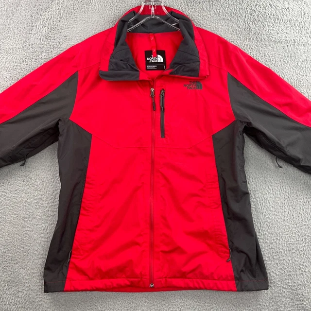 North Face Jacket Mens Large Red Black Hyvent Windbreaker Rain Jacket No Hood North Face Jacket Mens Large Red Black Hyvent Windbreaker Rain Jacket No Hood