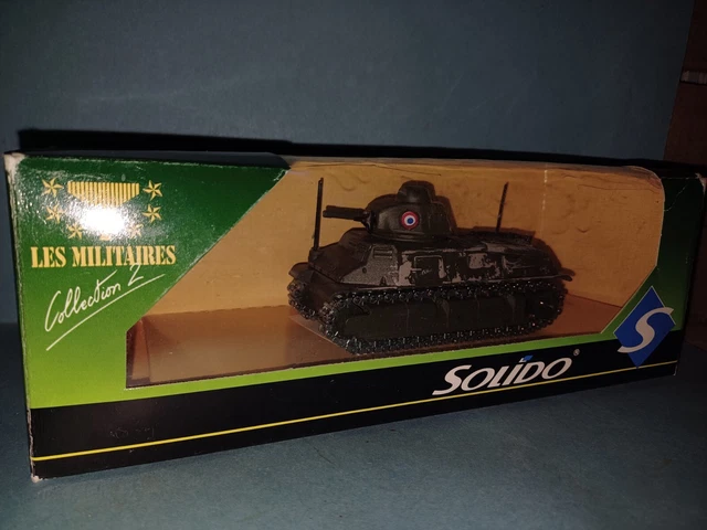 Les 2 chenilles en métal pour le char Somua S35 miniature Solido au 1/50e