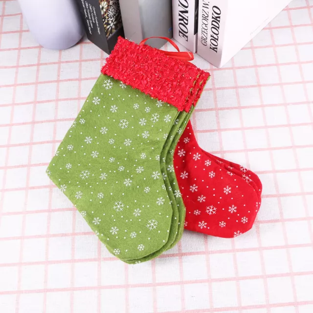 6 Pcs Rot Weihnachtsstrümpfe Für Den Kamin Weihnachtsgeschenk Socken Taschen