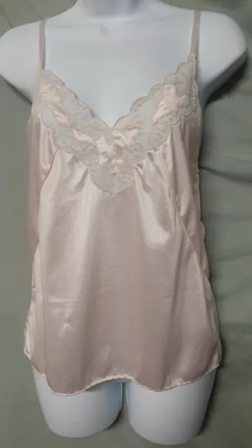 CONTESSA  PINK Camisole  TOP  VINTAGE STYLE Nylon Medium 36" BUST 2