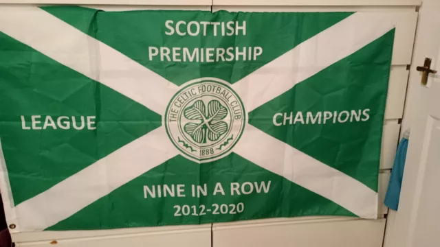 Celtic Large Football Flag 9 In A Row