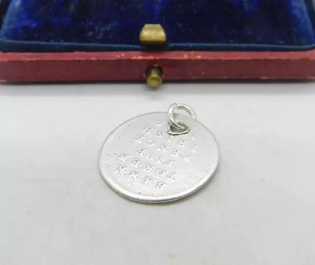 King George III 1806 Irish Five Pence Bank Token Charm Antique Georgian Silver