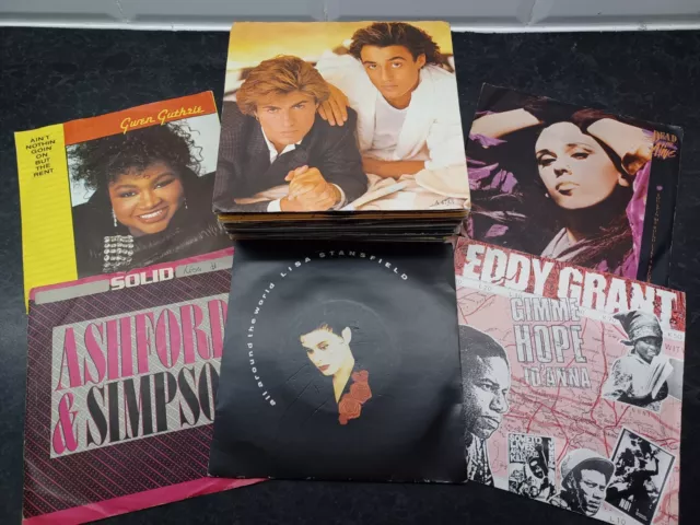 JOB LOT (50) OF 7" SINGLES FROM THE 1980's WITH MANY POPULAR ARTISTS THE ERA(16)