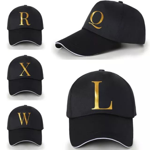 New Initials Baseball Cap Golf Hat Cotton Adjustable Men Women Sport Sun Hats UK