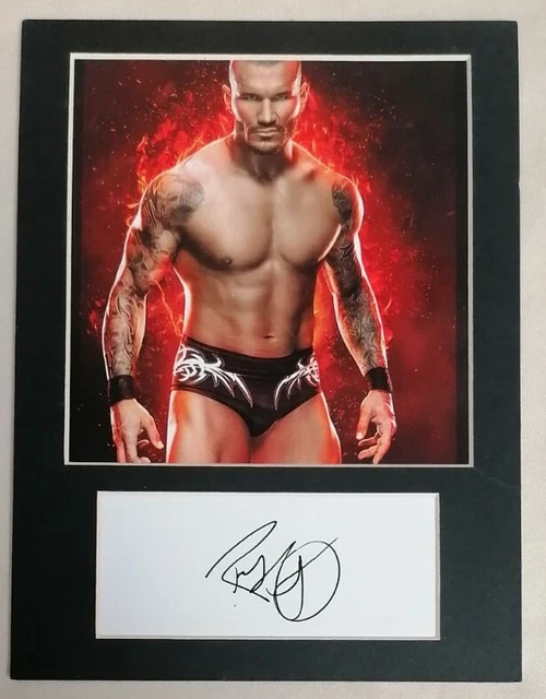 AUTOGRAPH - Wrestler Randy Orton Reprinted Photo Mounted Card 6"X8" WWE WWF WCW