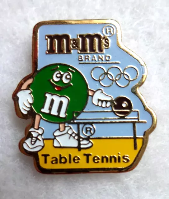 M&M's - 1992 OLYMPIC GAMES - TABLE TENNIS - PIN BADGE