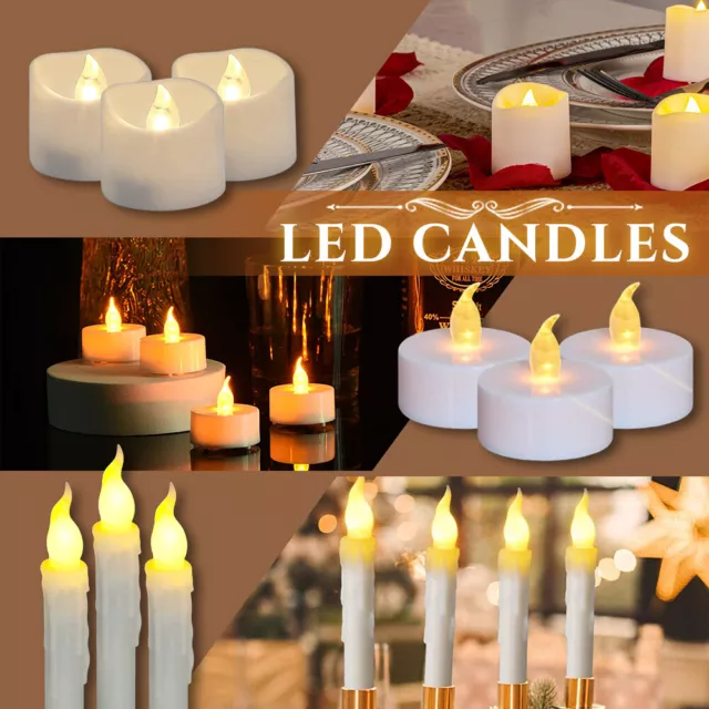 36/24/12/6X LED Tea Light Tealight Candle Flameless Wedding Decoration Battery