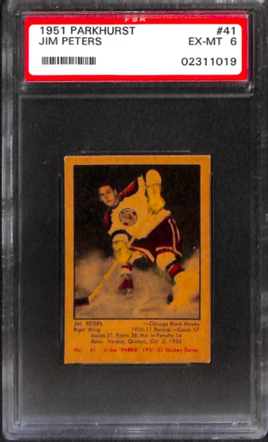 1951 Parkhurst #41 Jim Peters Psa 6 02311019