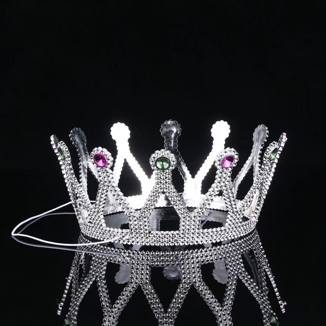 Cappello Halloween Regina Costume Accessori Strass Festa Corona Teatro