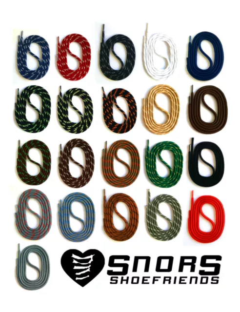 SNORS LACCI di SICUREZZA tondi 21 colori 75-200cm 5mm scarpe da trekking lavoro