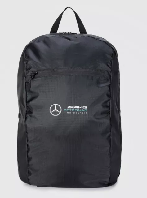 BNWT F1 AMG Petronas Mercedes Benz Replica Packable Backpack Black Size OSFA