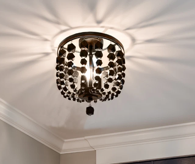 Boho/Farmhouse Style Wood Bead Chandelier for Bedroom, Hallway Light, Dining Roo