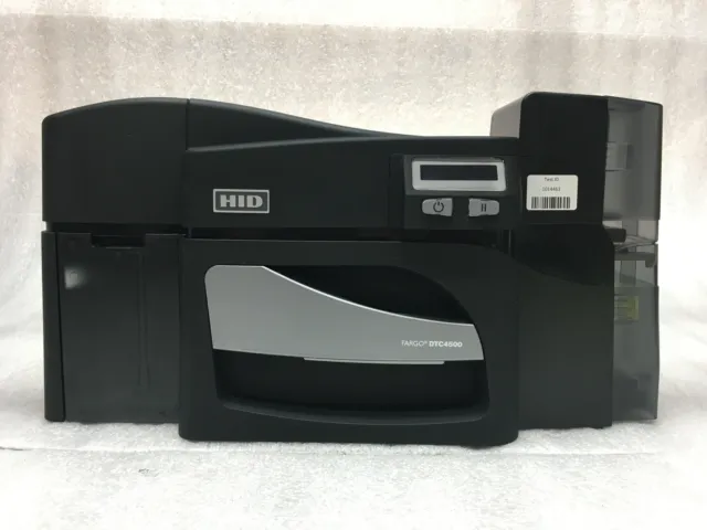 HID Fargo DTC4500 L2/LK Dual Sided ID Printer With Lamination Module Tested