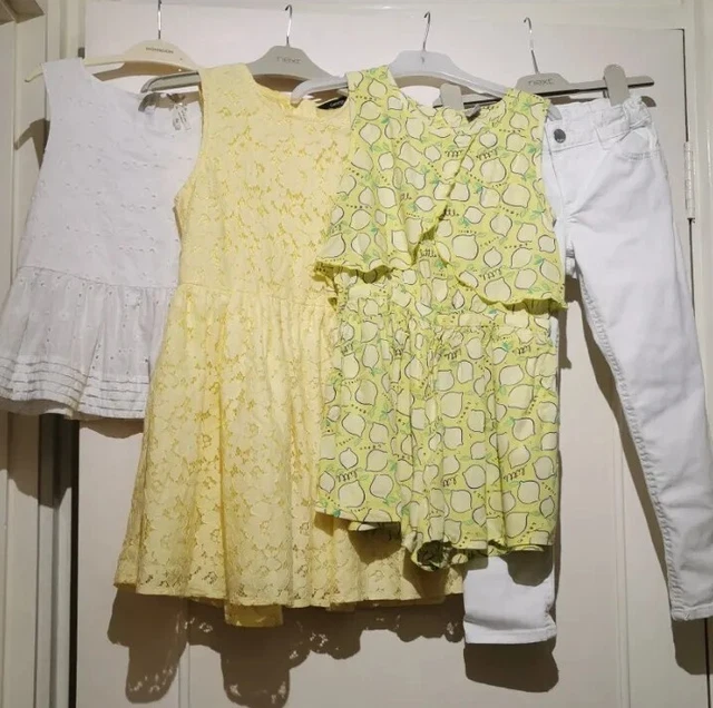 Pacchetto Ragazze Next/Gap/George/TU limone  & bianco primavera/estate età 6/7