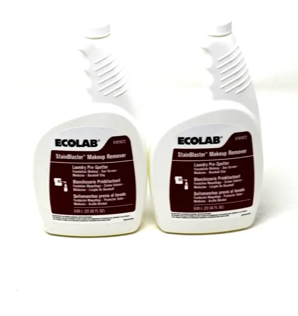 2 Ecolab 6101072 Makeup  Remover Laundry Pre-Spotter Stain Blaster 22 fl oz Each