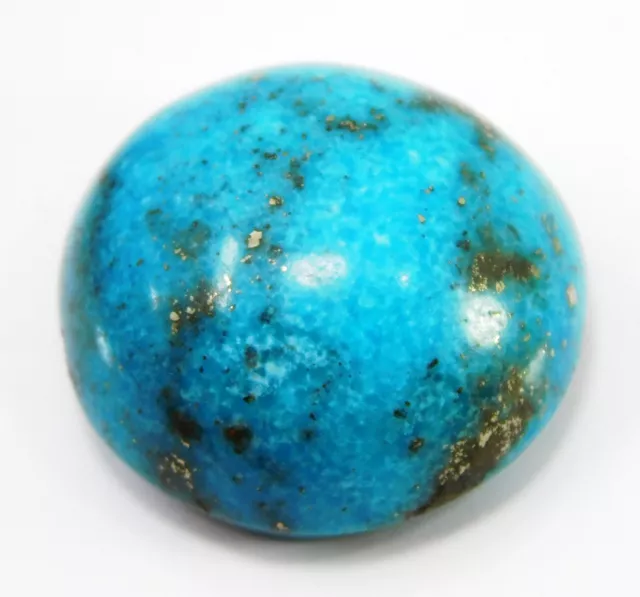 CERTIFIED 43.80 Ct Natural Arizona Morenci Blue Turquoise Round Loose Gemstone