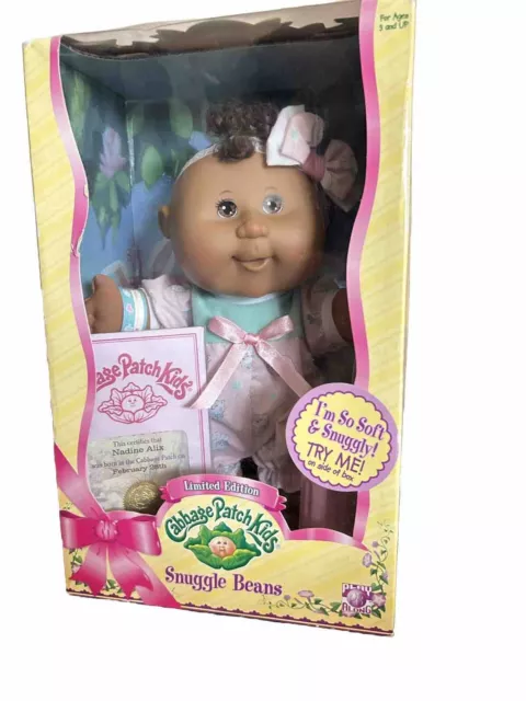 Cabbage Patch Kids African American Snuggle Beans Doll In Box