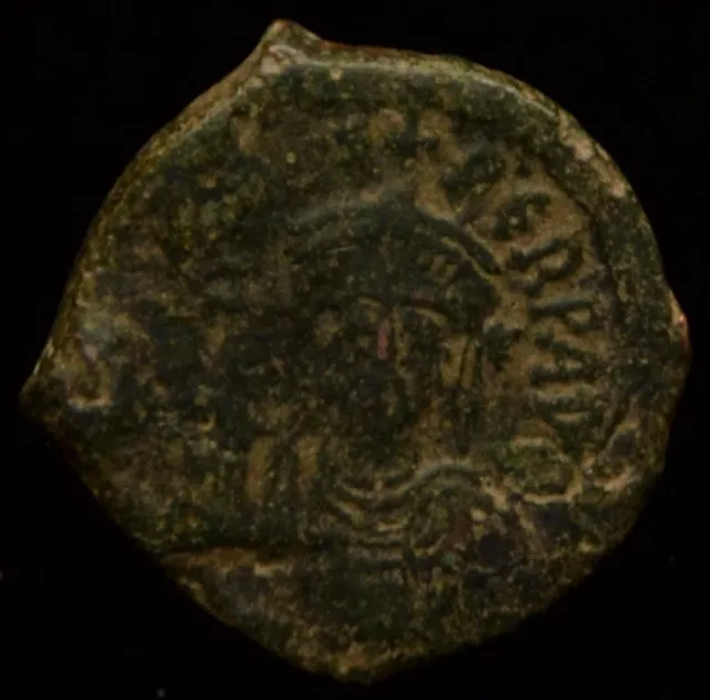 *Kings* Sear 654 Phocas 602-610 Half Follis Thessalonica RY-1, 5.5gm 22mm - Rare