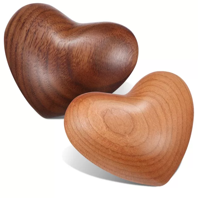 2 pz ornamenti cuore in legno cuore palmare regalo speciale per tenere a mano