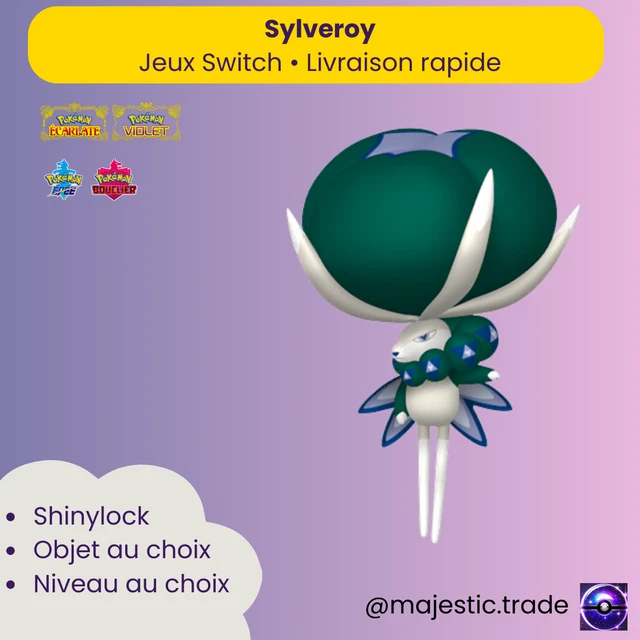 Pokémon Écarlate/Violet : Sylveroy Cavalier D'Effroi 6IV Niveau 100 + Master Ball - Nintendo Switch