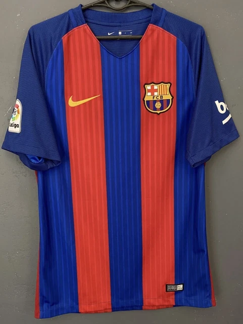 Messi Men's Nike Fc Barcelona 2016/2017 Home Soccer Football Shirt Jersey Size L