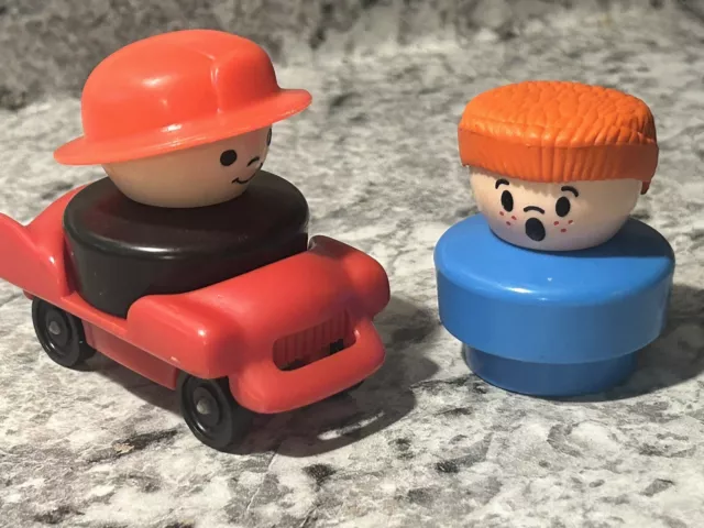 Vintage 1990's Fisher-Price Chunky Little People cars Figures Lot