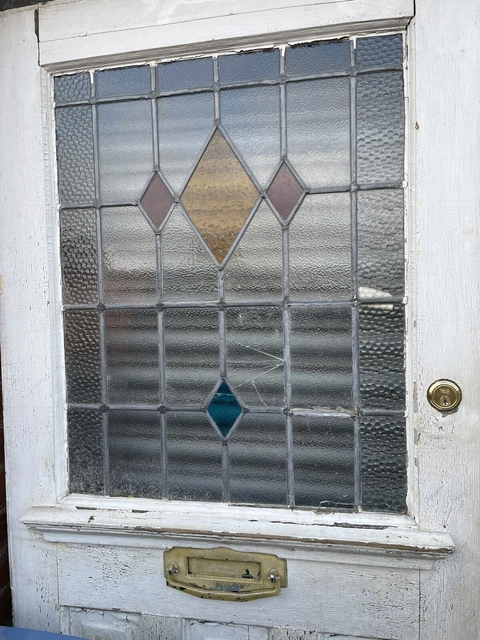 1930s stained leaded glass front door