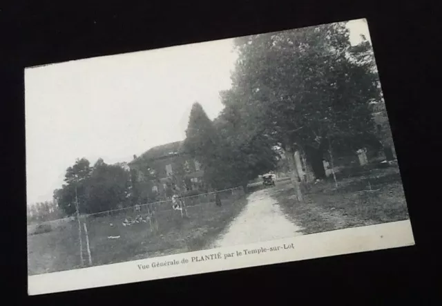 Carte postale ancienne Vue Générale de Plantié par Le Temple-sur-Lot...