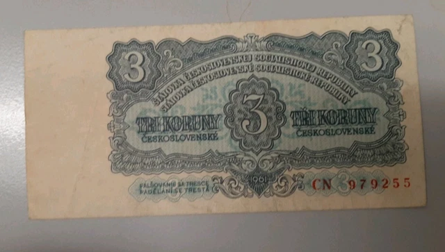 3 Koruna Czechoslovakia Nice Shape Combine  Shipping No Reserve