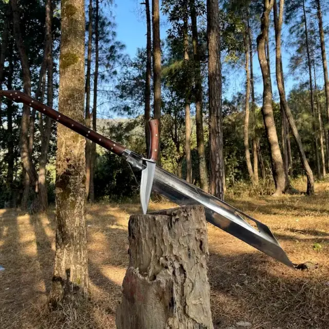 Handmade 25inch Blade Viking Axe Long Knife Machete For Hunting Outdoor Camping