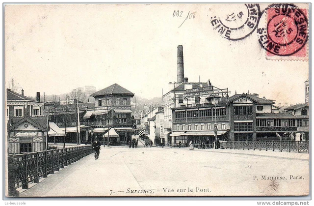 92 SURESNES - vue sur le pont.