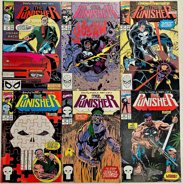 Bronze Age Marvel Comics Punisher Lot 6 Key Issues 35-40 Jigsaw Puzzle Full Set
