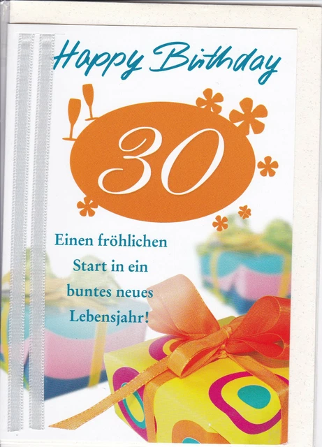 Gluckwunschkarte Zum 30 Geburtstag