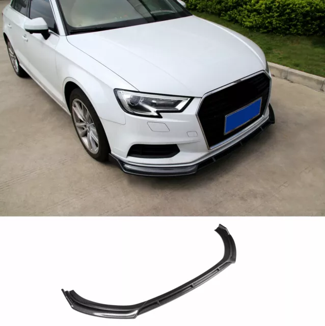 Pour Audi A3 S3 8V Spoiler Lèvre Lame Inférieure Pare-Choc Avant Carbone Look