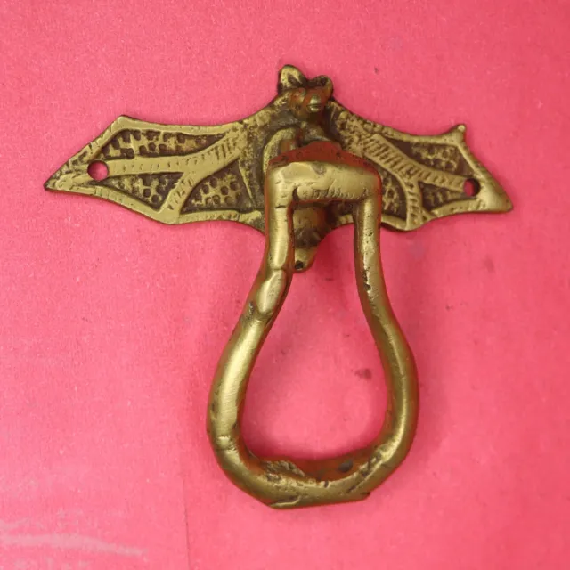 Vintage Antique Style Bat Shape Door Knocker Handcrafted Brass Door Bell Gift