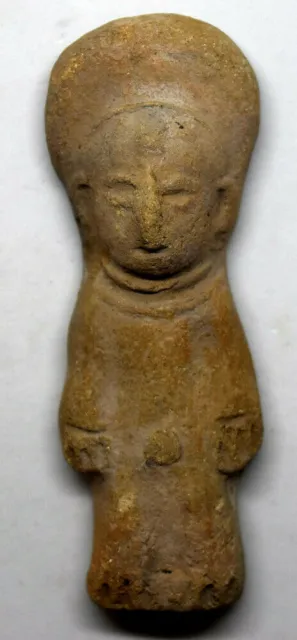 Ancient Pre- Columbian Carved Clay Man