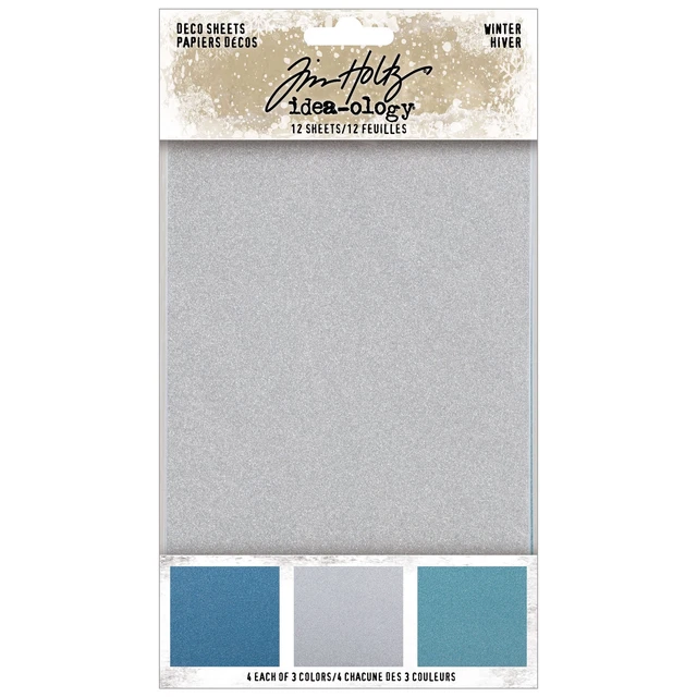Hojas decorativas adhesivas Idea-Ology 4""X6"" 12/paquete-invierno -TH94284