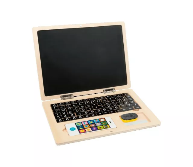 SMALL FOOT Holz-Laptop mit Magnet-Tafel 11193