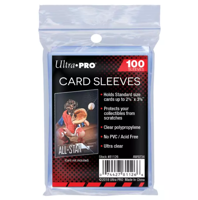 (100-Pack) Ultra Pro Suave Carta Mangas Cremallera Cerradura Pack - Ácido / De