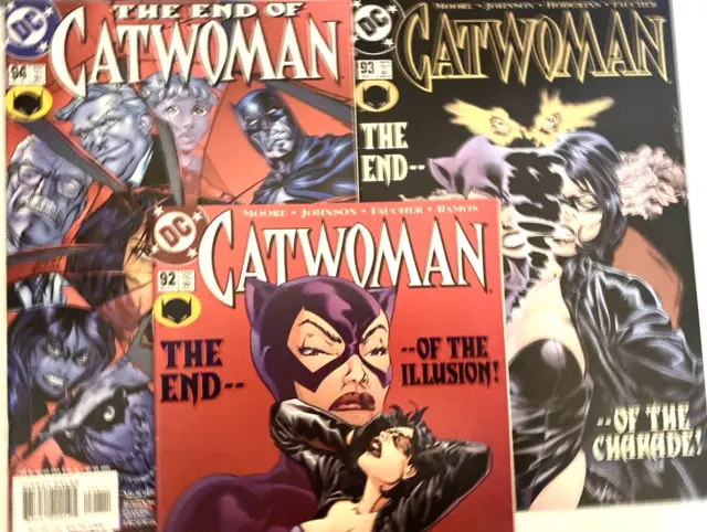 Catwoman 92-94  2Nd Series. (3 Issue Full Story High Grade Lot). May-July 2001.
