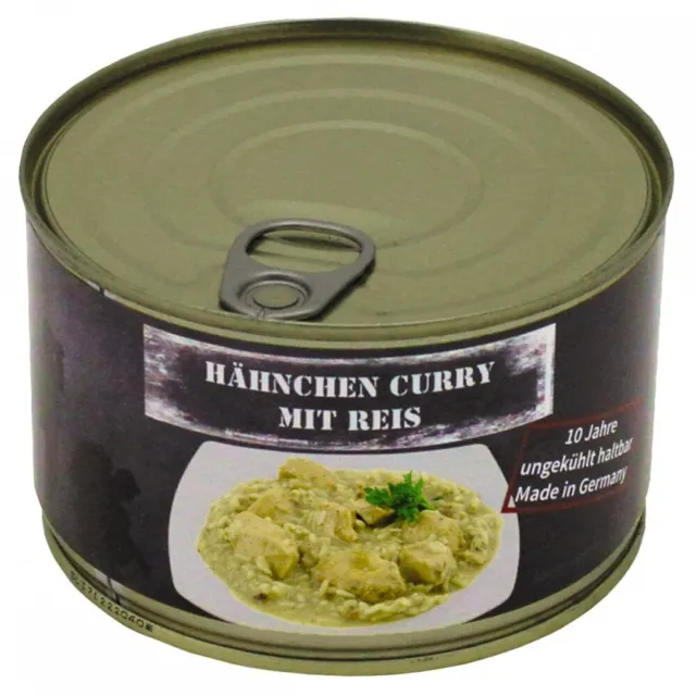 MFH 40252A Hähnchen Curry mit Reis - Vollkonserve - 12 Stück-Fertiggericht-400 g