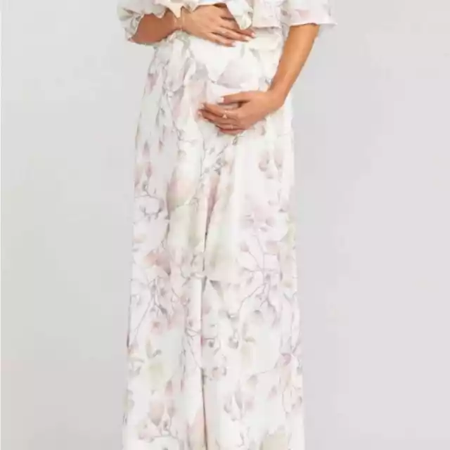 Show Me Your MuMu Hacienda Maxi Dress Forever Vine Dusty Rose L 3