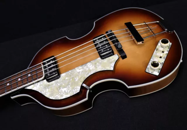 Hofner HCT-500/1L-SB BEATLE BASS Left Handed Custom Conversion Tea Cups LABELLAS