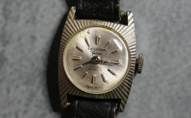 Montre Ancienne CERNOS Mécanique 17 Rubis Plaquée Or - Homme, Occasion Avec Défauts De Fonctionnement